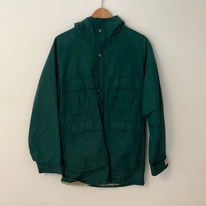 Woolrich wool-lined nylon shell jacket - forest green vintage